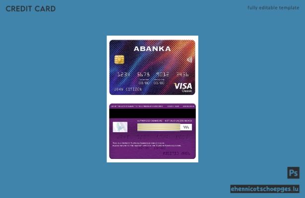 Beispielvorschau der Abanka d.d. Bank Visa Classic Karte aus Slowenien